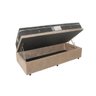 Cama Box Baú Medidas Especiais (Solteiro) Corino Ou Sued - Solteiro 88x188x042 - Corino Marrom - 10