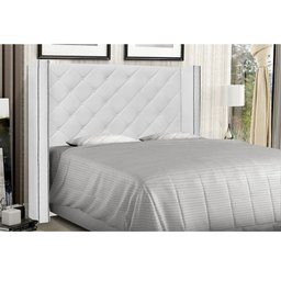 Cabeceira Vicenza Para Cama Box Queen 160 cm Corino - D'Rossi - Branco - 2 Cabeceira Vicenza Para Cama Box Queen 160 cm Corino - D'Rossi - Branco - 2