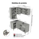 Ver imagem 4 de Armário de Cozinha Completa de Canto 265 Cm Nice Madesa 05