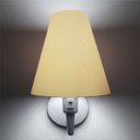 Ver imagem 1 de Arandela Cone Vivare Md-2032 Base Alumínio Branco Com Interruptor Cúpula em Tecido - Bivolt Lustres 