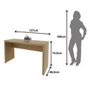 Ver imagem 2 de Mesa Escrivaninha para Escritório 1,27m Âmendoa Me4135 Tecno Mobili