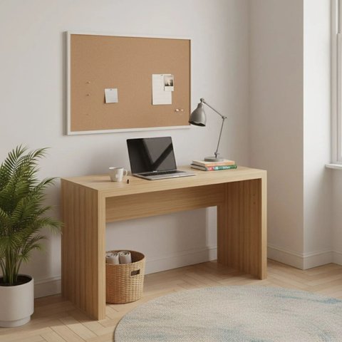 Mesa para Escritório Home Office 127x46cm Amêndoa - Tecno Mobili