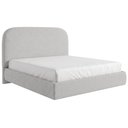 Ver imagem 2 de Cama Queen Flutuante com Cabeceira 160cm Aura W01 Bouclê Cinza - Lyam Decor