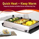Ver imagem 5 de Elite Gourmet Ewm-6171 Buffet Server 3 em 1 com 3 Bandejas de 2,5l - Aço Inox
