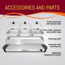 Ver imagem 2 de Elite Gourmet Ewm-6171 Buffet Server 3 em 1 com 3 Bandejas de 2,5l - Aço Inox