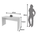 Ver imagem 4 de Mesa Escrivaninha para Escritório 1,27m Branco ME4135 Tecno Mobili