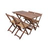 Conjunto Dobrável 120x70 com 4 Cadeiras em Madeira Nobre - 1