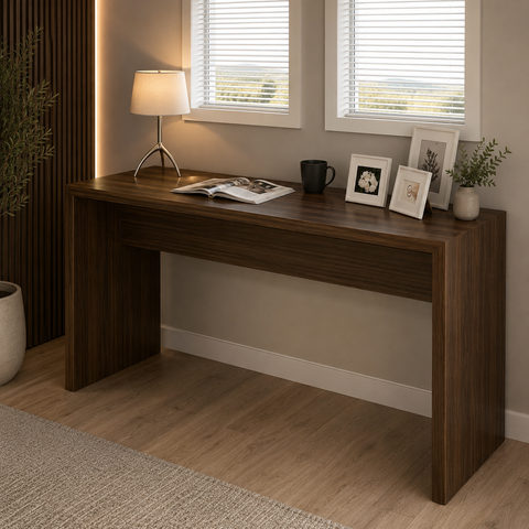 Mesa para Escritório Home Office 127x46cm Nogal - Tecno Mobili