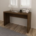 Ver imagem 1 de Mesa Escrivaninha para Escritório 1,27m Nogal Me4135 Tecno Mobili