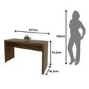 Ver imagem 2 de Mesa Escrivaninha para Escritório 1,27m Nogal Me4135 Tecno Mobili