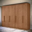 Ver imagem 3 de Guarda Roupa Roupeiro Casal 8 Portas 4 Gavetas Master New 8.4 Jatoba Santos Andirá