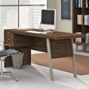 Ver imagem 1 de Mesa para Escritório 1,63m 2 Gavetas Me4122 Tecno Mobili - Nogal/fendi