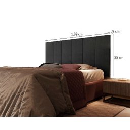 Cabeceira Cama Box Casal 1.38 Flora:preto - 4