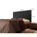 Ver imagem 4 de Cabeceira Cama Box Casal 1.38 Flora:preto