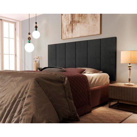 Cabeceira Cama Box Casal 1.38 Flora:preto