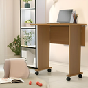 Ver imagem 2 de Escrivaninha Dobrável para Home Office com Rodízios ME4117 Amêndoa - Tecno Mobili
