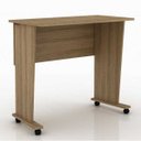 Ver imagem 1 de Mesa Escrivaninha Dobrável com Rodízio Cor Amêndoa Me4117 Tecno Mobili