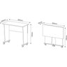 Mesa Escrivaninha Dobrável com Rodízio Cor Amêndoa Me4117 Tecno Mobili - 4