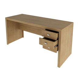 Mesa para Escritório Engrossurada 1,55m 3gav Me4113 Tecno Mobili - Amêndoa - 4