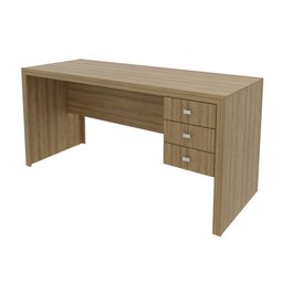 Mesa para Escritório Engrossurada 1,55m 3gav Me4113 Tecno Mobili - Amêndoa - 2