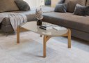 Ver imagem 1 de Mesa de Centro Lizz Tampo Oval Off White Marrom Casa D