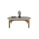 Ver imagem 2 de Mesa de Centro Lizz Tampo Oval Off White Marrom Casa D
