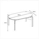 Ver imagem 4 de Mesa de Centro Lizz Tampo Oval Off White Marrom Casa D
