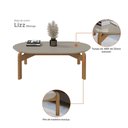 Ver imagem 3 de Mesa de Centro Lizz Tampo Oval Off White Marrom Casa D