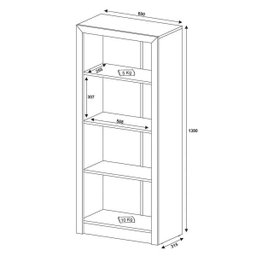 Estante Aberta Engrossurada 60cm 4 Prateleiras Me4137 Tecno Mobili - Branco - 2