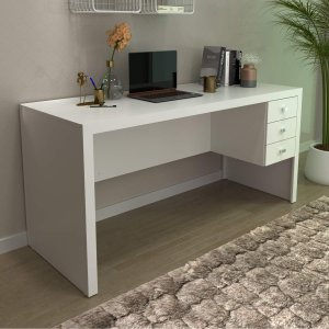 Mesa para Escritório Engrossurada 1,55m 3gav Me4113 Tecno Mobili - Branco