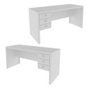 Ver imagem 6 de Mesa para Escritório Engrossurada 1,55m 3gav Me4113 Tecno Mobili - Branco