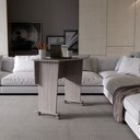 Ver imagem 4 de Mesa Escrivaninha Dobrável com Rodízio Cor Carvalho Me4117 Tecno Mobili