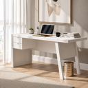 Ver imagem 3 de Escrivaninha para Home Office 163cm 2 Gavetas ME4122 Branco - Tecno Mobili