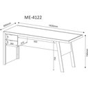 Ver imagem 2 de Mesa para Escritório 1,63m 2 Gavetas Me4122 Tecno Mobili - Branco