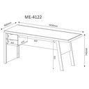 Ver imagem 4 de Mesa para Escritório 1,63m 2 Gavetas Me4122 Tecno Mobili - Carvalho/pés Fendi