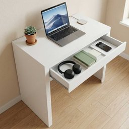 Escrivaninha Mesa para Notebook 90cm 1 Gaveta ME4107 Tecno Mobili - Branco - 5 Escrivaninha Mesa para Notebook 90cm 1 Gaveta ME4107 Tecno Mobili - Branco - 5