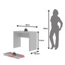 Ver imagem 2 de Escrivaninha Mesa para Notebook 90cm 1 Gaveta Me4107 Tecno Mobili - Branco