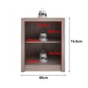 Ver imagem 5 de Armário Balcão para Escritório Baixo 60cm 2 Portas Me4103 Tecno Mobili - Carvalho