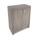 Ver imagem 2 de Armário Balcão para Escritório Baixo 60cm 2 Portas Me4103 Tecno Mobili - Carvalho