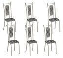 Ver imagem 1 de Kit 6 Cadeiras Paris Corino Paraopeba Tubo Champanhe