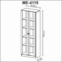 Ver imagem 3 de Armário com 2 Portas Cor Nogal Me4115 Tecno Mobili