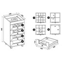Ver imagem 4 de Carrinho para Salão de Beleza 4 Gavetas Pe2009 Tecno Mobili - Branco