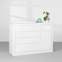 Ver imagem 1 de Cômoda Zoe 5 Gavetas com Porta - Branco Fosco