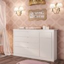 Ver imagem 1 de Cômoda Fraldário 5 Gavetas e 1 Porta Cléo