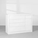 Ver imagem 2 de Cômoda Zoe 5 Gavetas com Porta - Branco Fosco