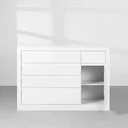 Ver imagem 5 de Cômoda Zoe 5 Gavetas com Porta - Branco Fosco