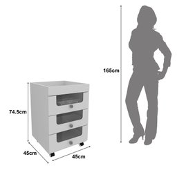 Carrinho para Salão de Beleza 3 Gavetas Pe2013 Tecno Mobili - 4