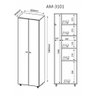 Armário Organizador Lavanderia 2 Portas Am3101 Tecno Mobili - Branco - 3