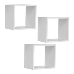 Kit 03 Nichos Organizador 33x30cm Branco - AJL Móveis - 1