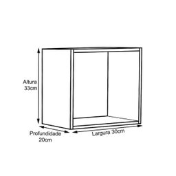 Kit 03 Nichos Organizador 33x30cm Branco - AJL Móveis - 4